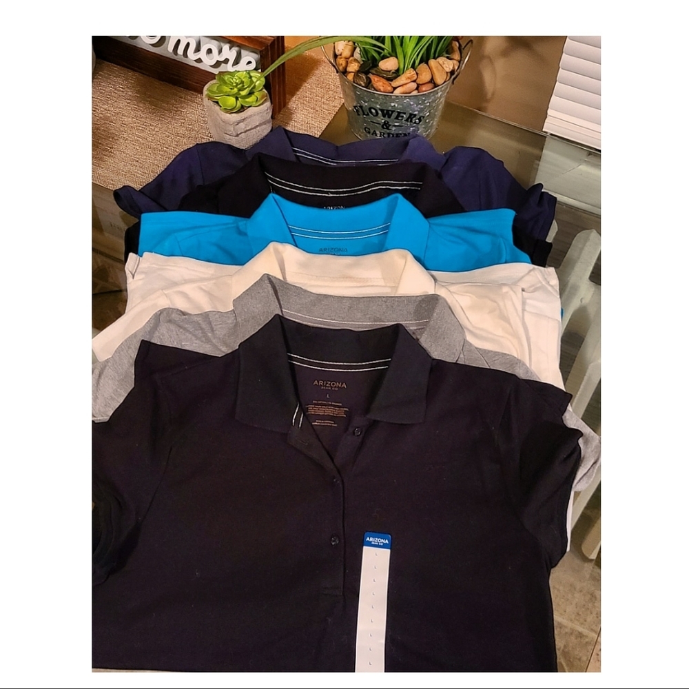 Set of 6 Arizona Polos/ Large